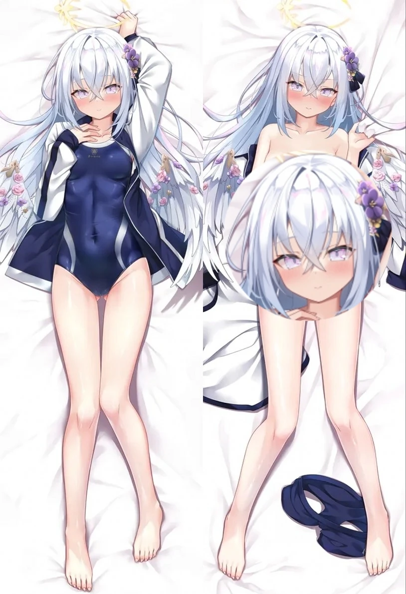 Anime Cartoons Blue Archive Shirasu Azusa Cosplay Dakimakura Pillow Case Hugging Body Prop