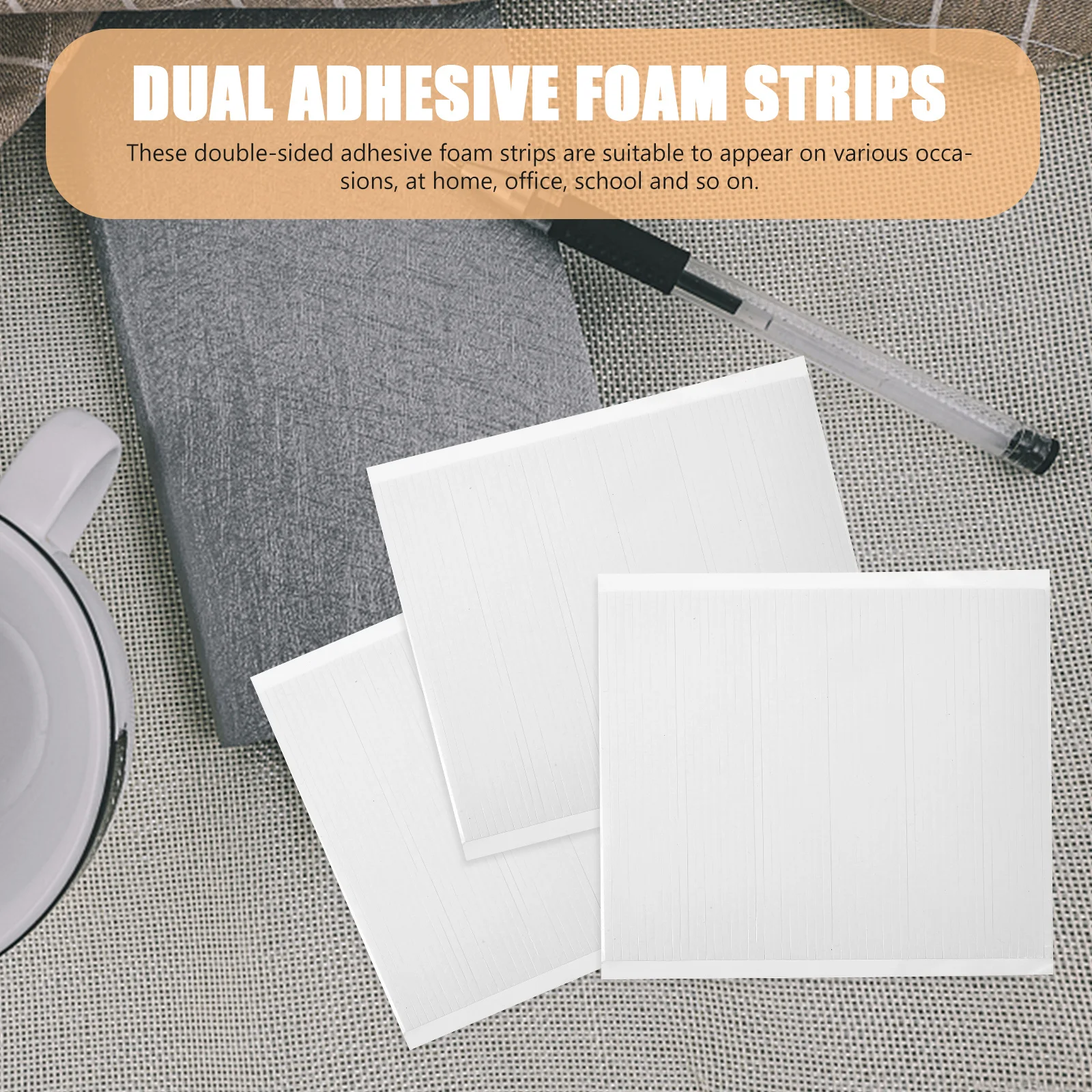 

53pcs Double Sided Adhesive Foam Strips 2Mm Thick Sticky Mounting Tape For Diy Crafts Scrapbooking Shaker Cards Greeting