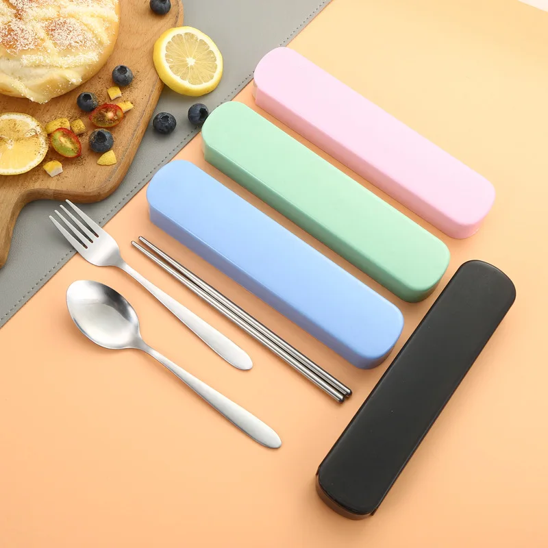 Cubiertos portátiles acero inoxidable – Set camping con palillos - imagen 5