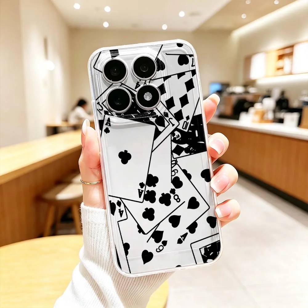 Xiaomi Playing Card Print Phone Case For Xiaomi Mi 17 Pro Max 15 15T 14 14T 13 12 12S 11 Pro Ultra Lite Transparent Cover - Aliexpress Deal