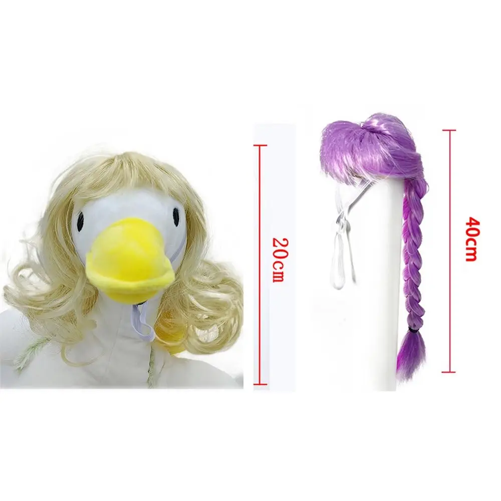 Creative Braid วิกผมสัตว์เลี้ยง Wigs Porch Goose ชุดการถ่ายภาพ Gooses Hairpiece Gooses Headwears Goosey ตกแต่ง