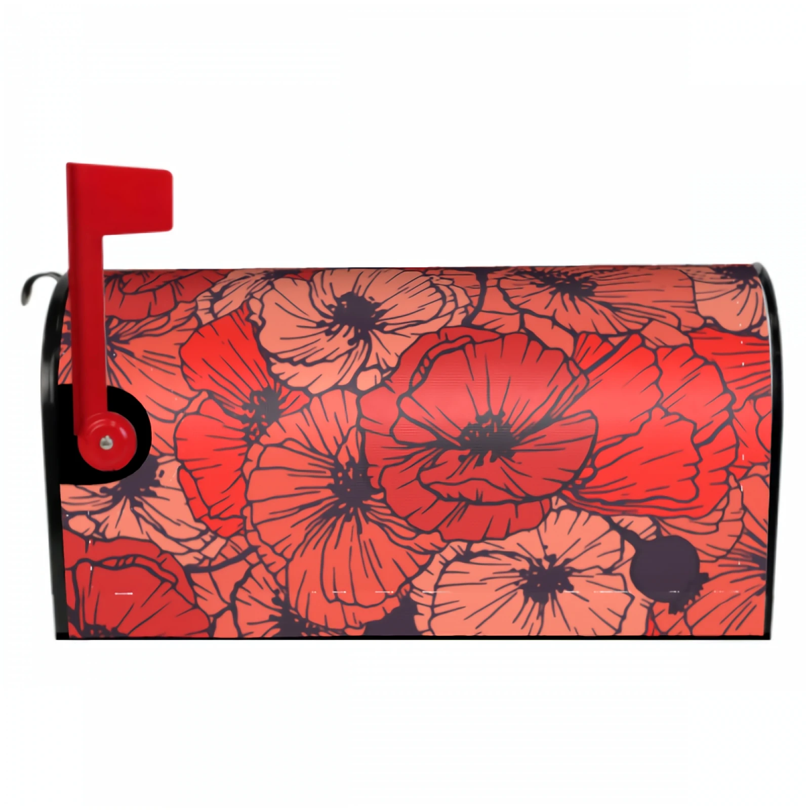 

Watercolor Poppies Magnetic Mailbox Cover Beautiful Poppies Mailbox Covers Waterproof Mailbox Wraps Post Letter Box Decor