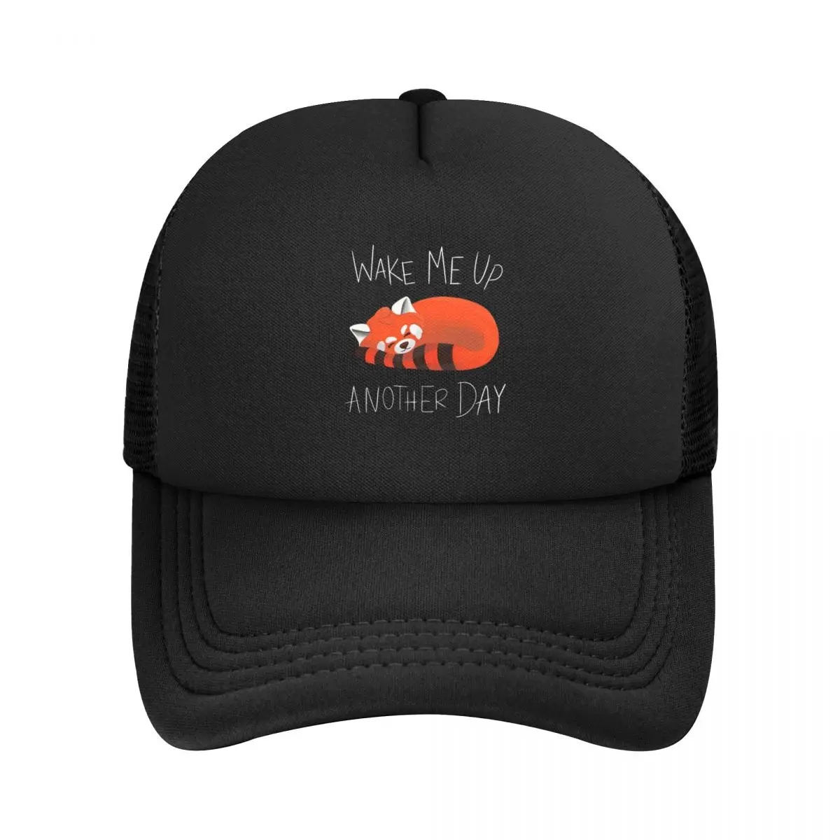 Wake Me Up Another Day Red Panda Mesh Baseball Caps Snapback Fashion Baseball Hats Casquette Outdoor For Men's And Women's