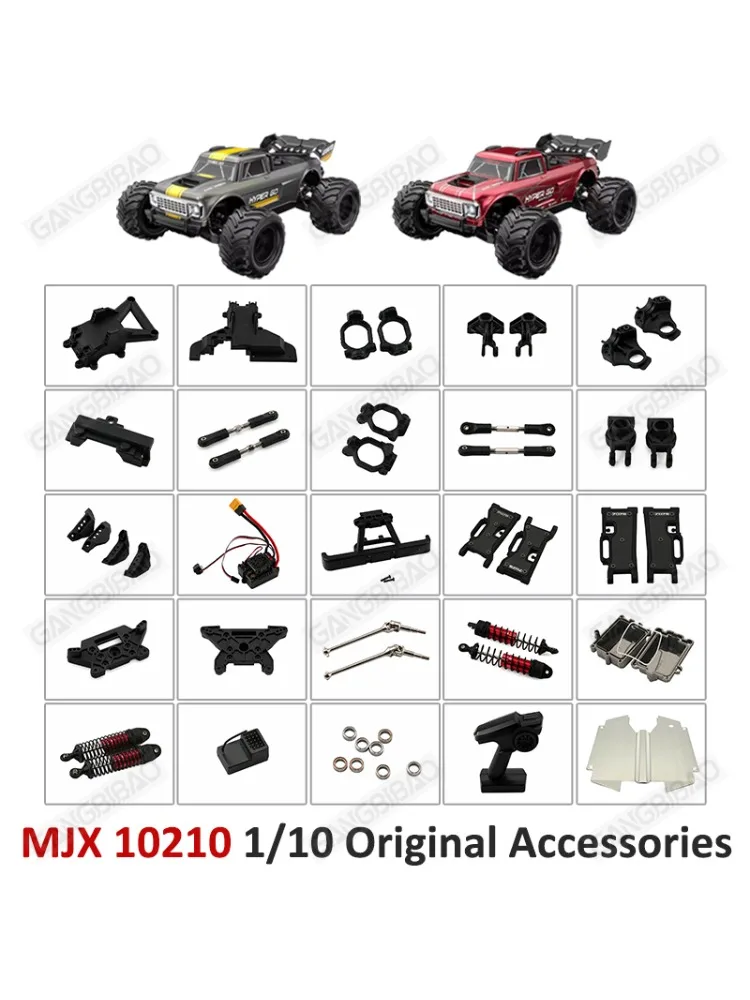 MJX 10210 1/10 RC Car Oryginalne akcesoria Amortyzator Wahacz CVD Łożyska Przekładnia Kielich kierowniczy Podwozie Drążek łącznikowy ESC Odbiornik — 2