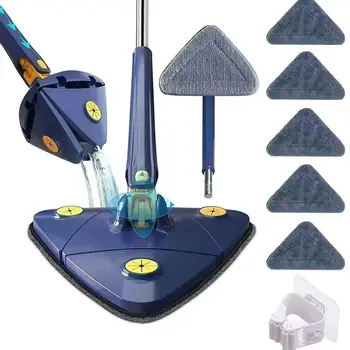 Rotatable Telescopic Triangle Mop 360° Spin Cleaning Mop Squeeze Wet And Dry Use Water Abs