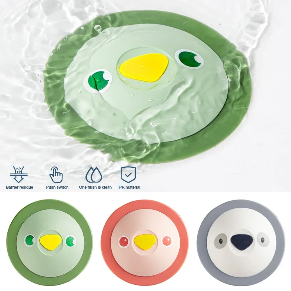 Kitchen Anti-odor Floor Drain Press Filter Bathroom Toilet Anti-clogging Silicone Flying Saucer Bouncing Floor Drain Cover