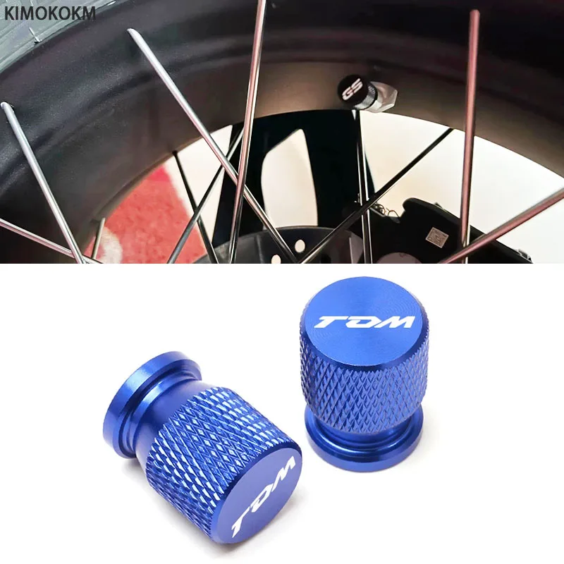 Accesorios de aluminio CNC para motocicleta, tapa de cubierta de puerto de aire de válvula de neumático para YAMAHA TDM850 TDM900 TDM 850 900, todos los años, TDM, 2 uds.