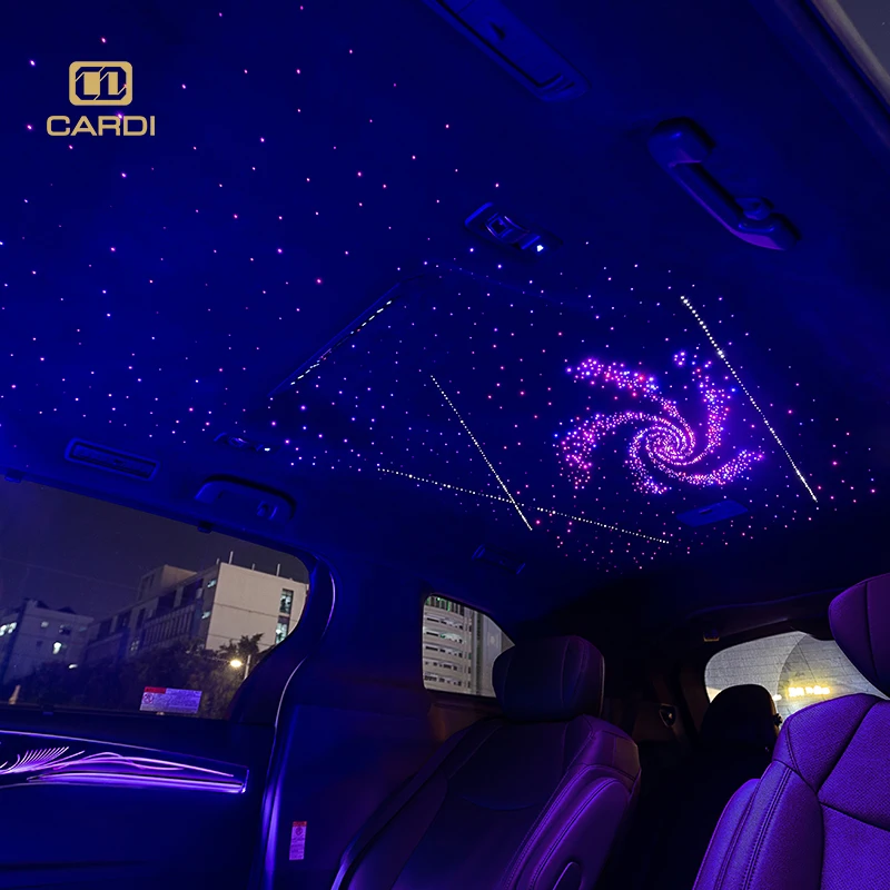 Hot selling：Car Roof Star Light Interior Projector Atmosphere Galaxy Lamp Fiber Optic Car Roof Ceiling Star Light