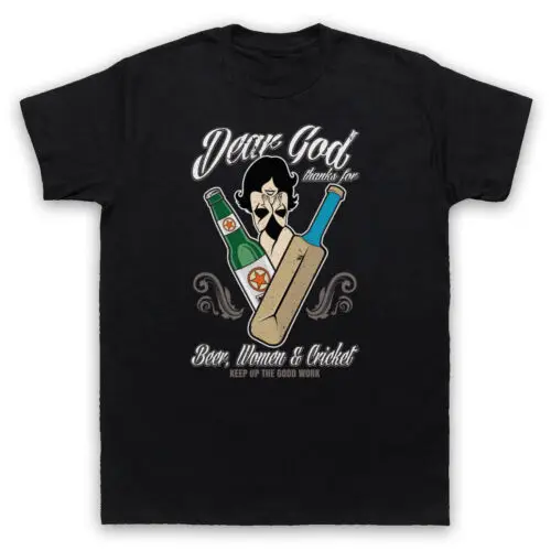 DEAR GOD THANKS FOR BEER WOMEN AND CRICKET FUNNY SLOGAN MENS & WOMENS T-SHIRT