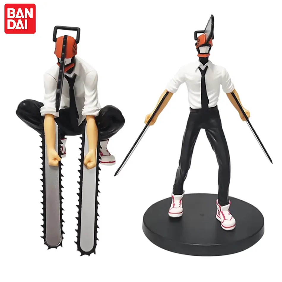 Anime 14-17 cm Chainsaw Man Figur 2-teiliges Set Denji Actionfigur Autodekoration Puppe PVC CollectionToys Kinder Geschenke