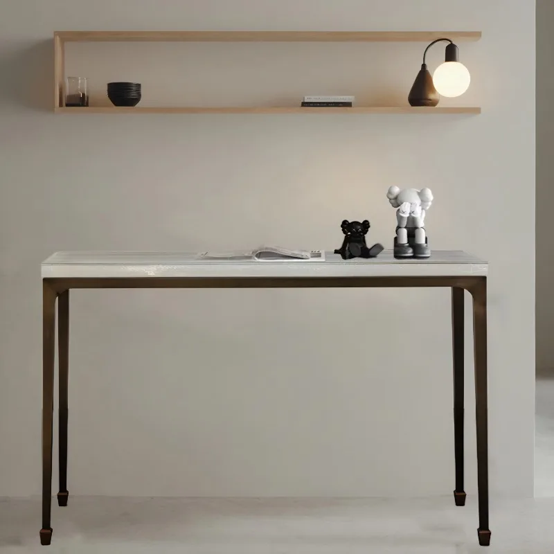 Mesa de esquina Industrial, mesa de consola de diseño Simple de sensación de lujo, consola moderna para sala de estar, muebles para el hogar