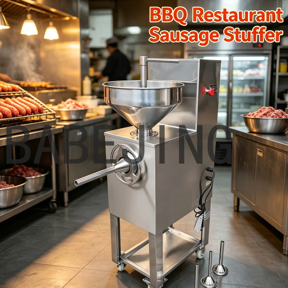 BABEJING Fully Automatic Electric Sausage Filling Machine Stainless Steel Fish Sausage Maker for Kitchen Use