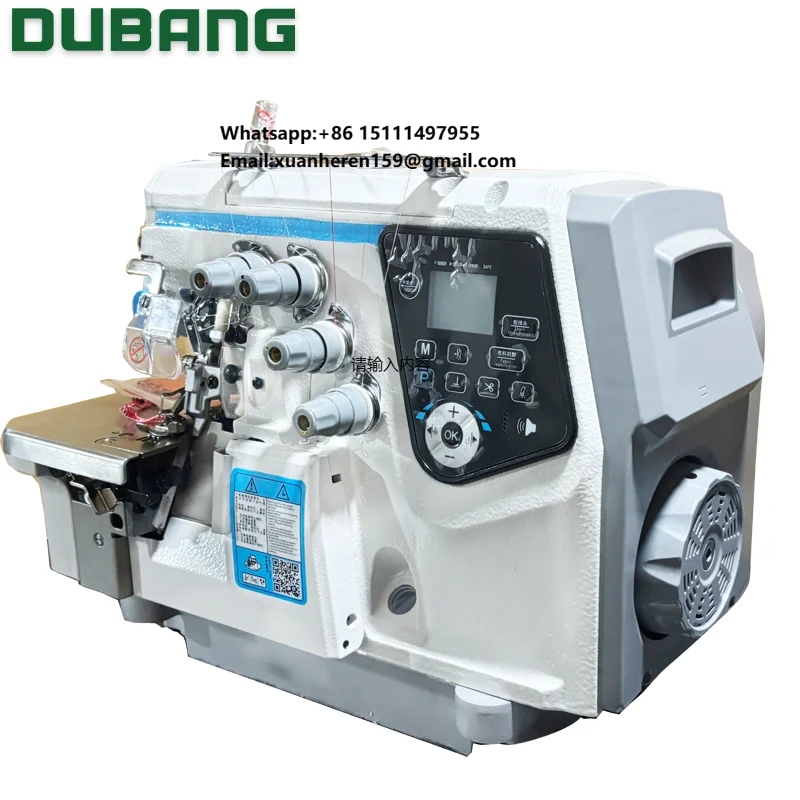 

High-Speed Industrial Computerized Overlock Sewing Machine with Double Needle Easy to Operate New Condition Servo Motor