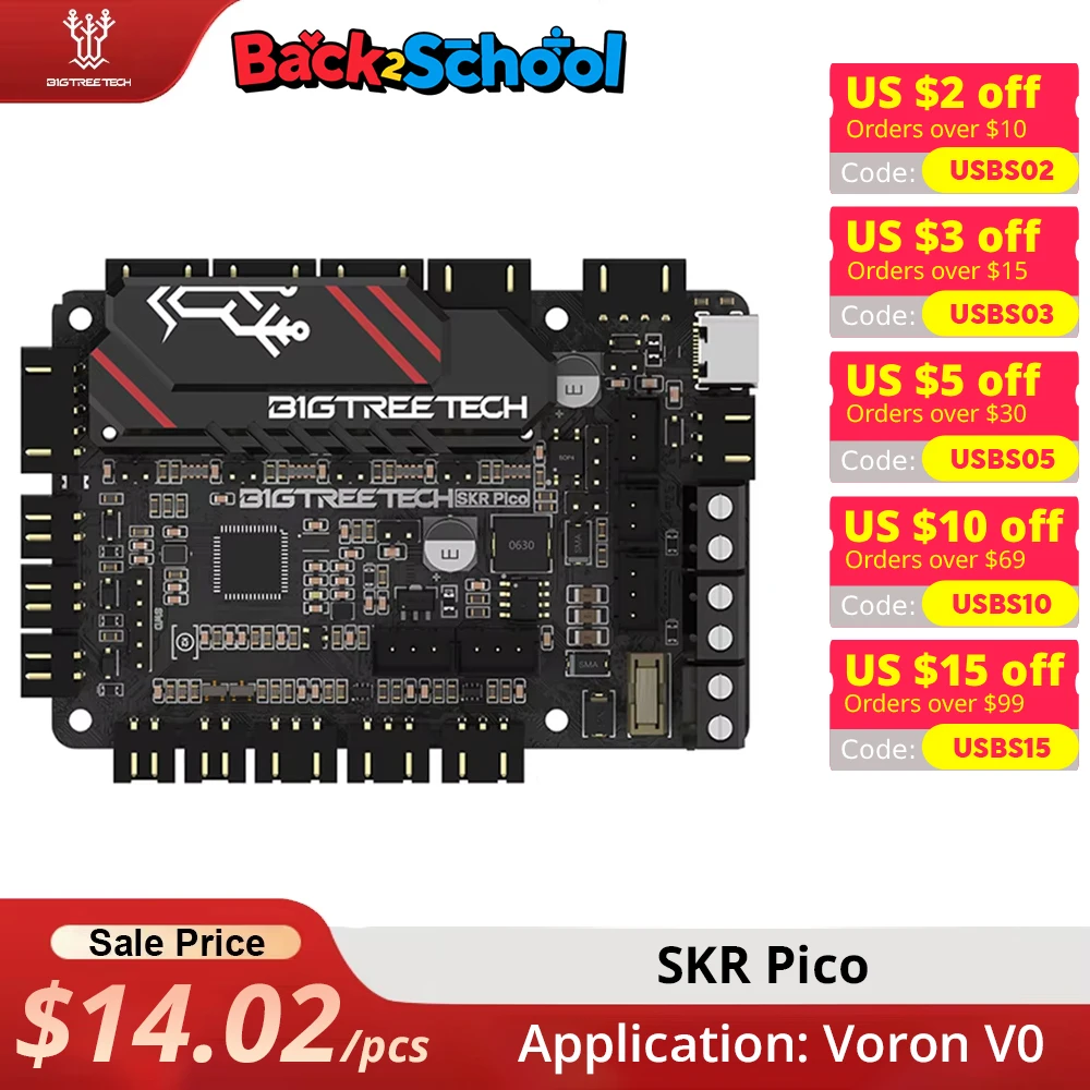 

BIGTREETECH BTT SKR PICO V1.0, материнская плата TMC2209 UART MURATA, конденсатор для Raspberry Pi VORON V0.1, детали 3D-принтера