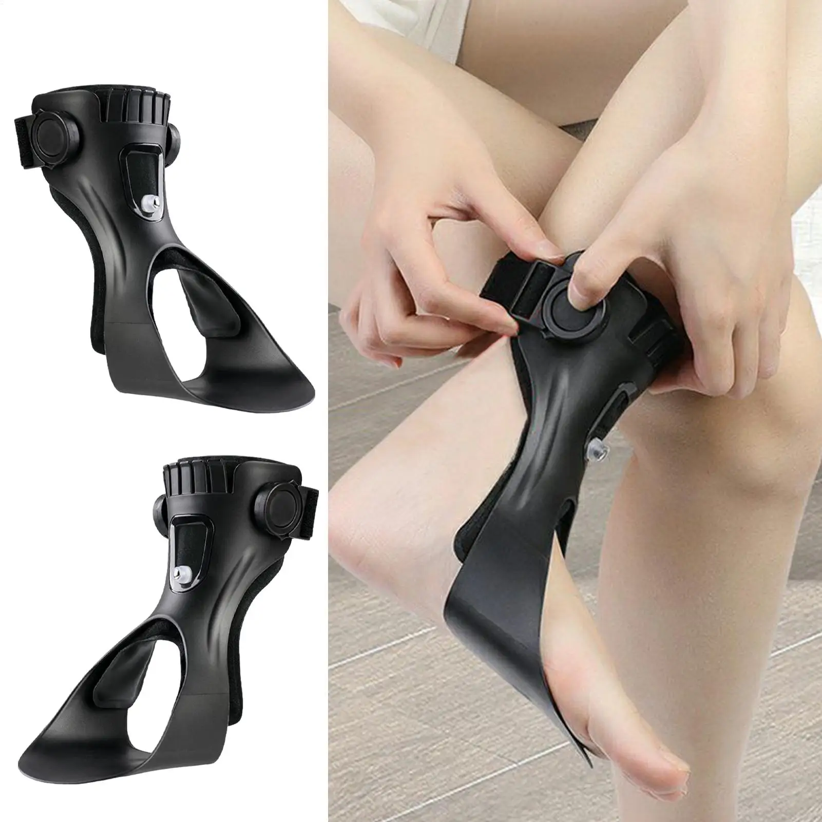 Knob Adjustment Plantar Fasciitis Splint Brace AirbagBuckle Dorsal Drop Foot Orthopedic Brace Comfortable Compression