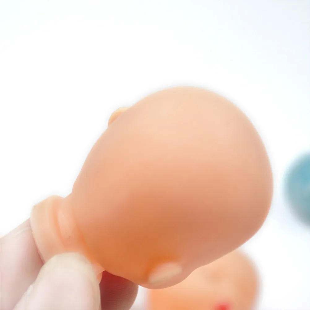 

10Pcs Baby Head Keychain Accessories Silicone Mini Blank Baby Head for DIY Crafts Painting Pendant Collectibles