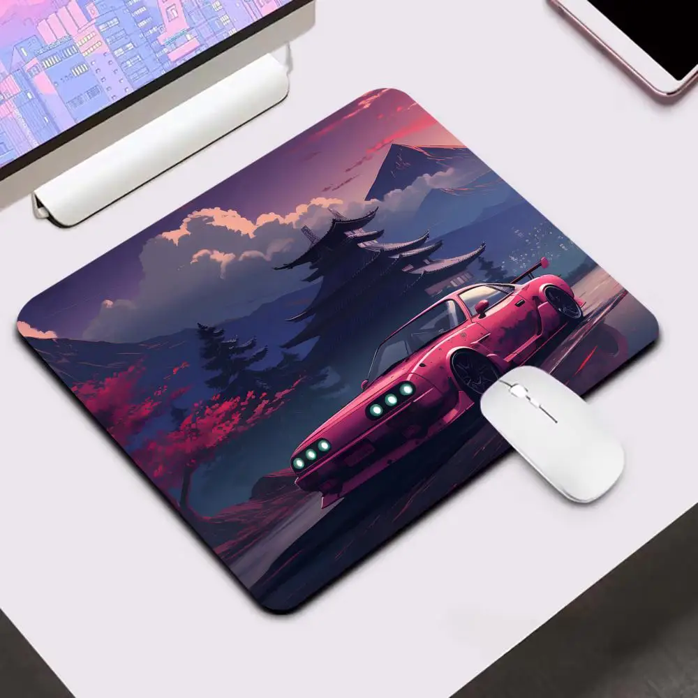 

Sports car landscape art Mouse Pad New Square Gaming Accessory Rubber Deskmats HD Non-Slip Computer Keyboard Mat Laptop Mousepad