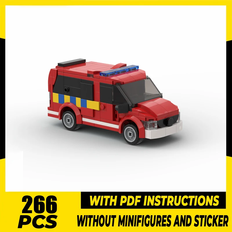 

Moc Building Blocks Car Series Belgian Fire Chief Vehicle Model Technology Brick Brand-name Vehicle DIY Toy For Gifts