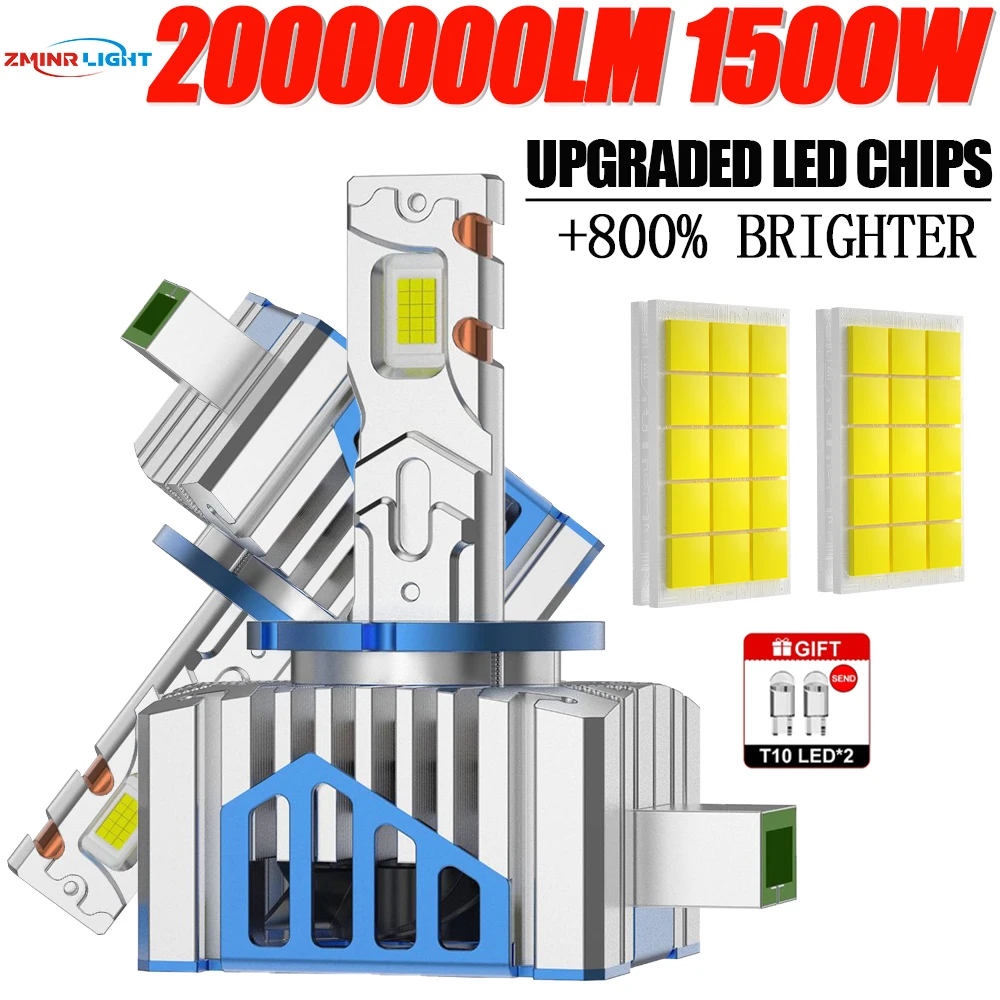 

D1S D3S LED Headlight Bulb Intelligent CANBUS D2S D4S D8S Car Lights 800W Super Power Replace Xenon Lamp Turbo Auto Headlamp New