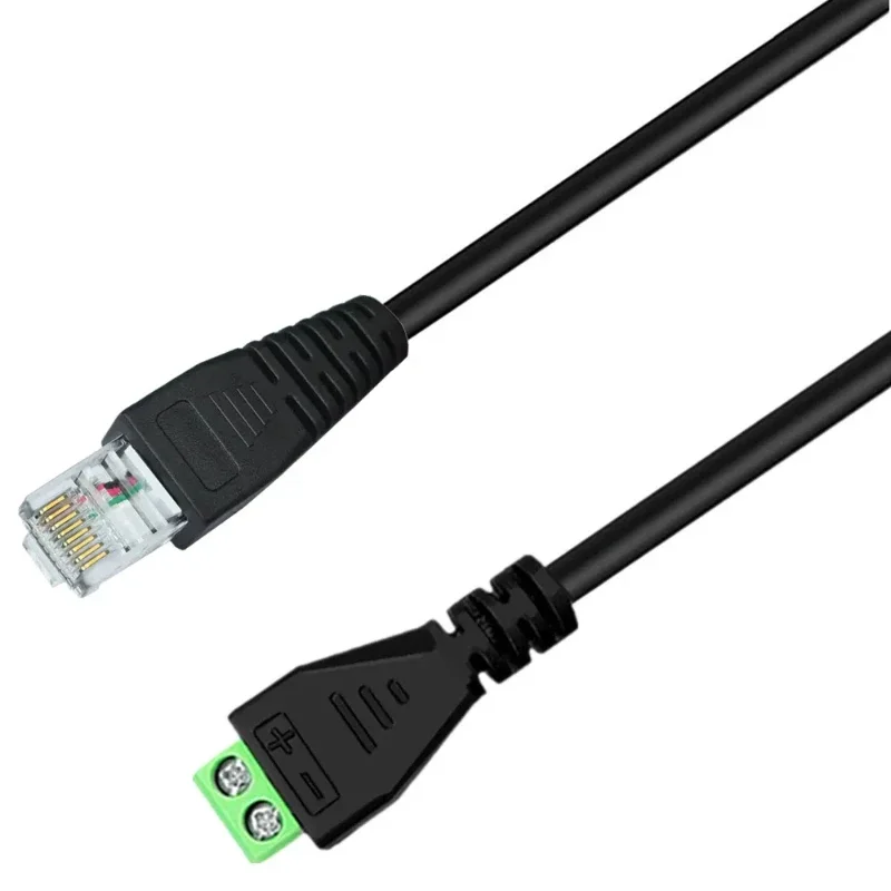 Rj45 8p4c Male To 2pin/way Female Bolt Screw Shield Terminals Adapter Cable Network Extension Female Terminal Rj45 8p Male Wire