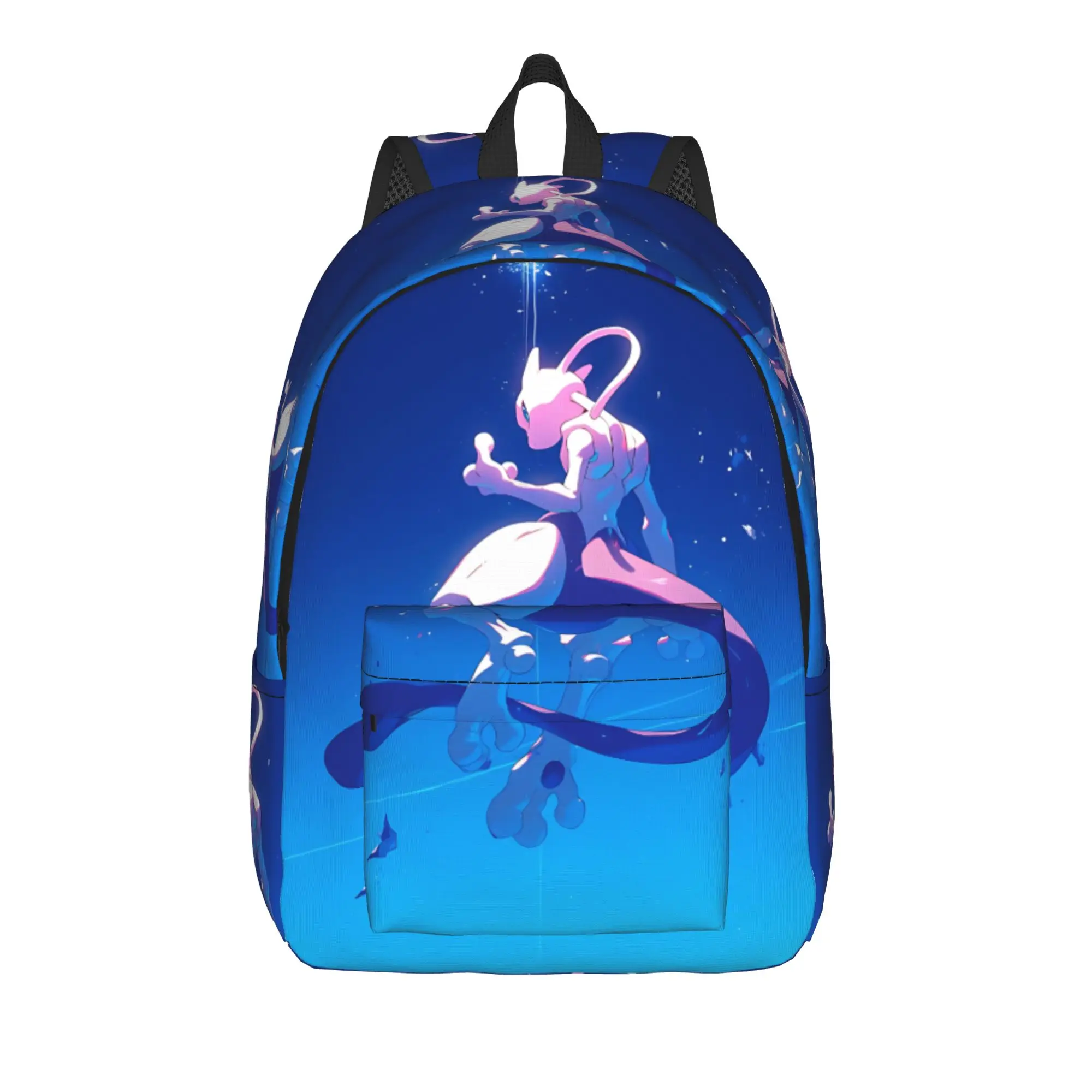 Fashion Pokemon Theme Backpack Mew Mochilas Portable School Large Capacity Rucksack