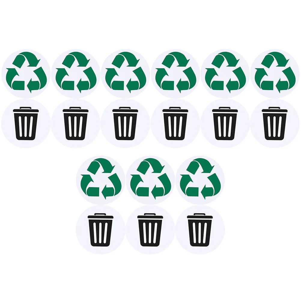 

1 set 1 Set Pvc Trash Recycling Garbage Sorting Label Waterproof Self-Adhesive Decal For Trash Cans Recycle Sticker For Waste