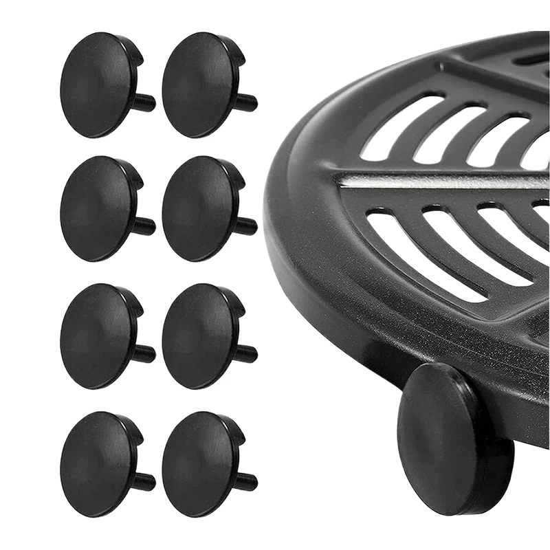 10Pcs Air Fryer Rubber Bumpers Black Air Fryer Tray Rubber Feet Rubber Tips Anti-Scratch Protective Cover