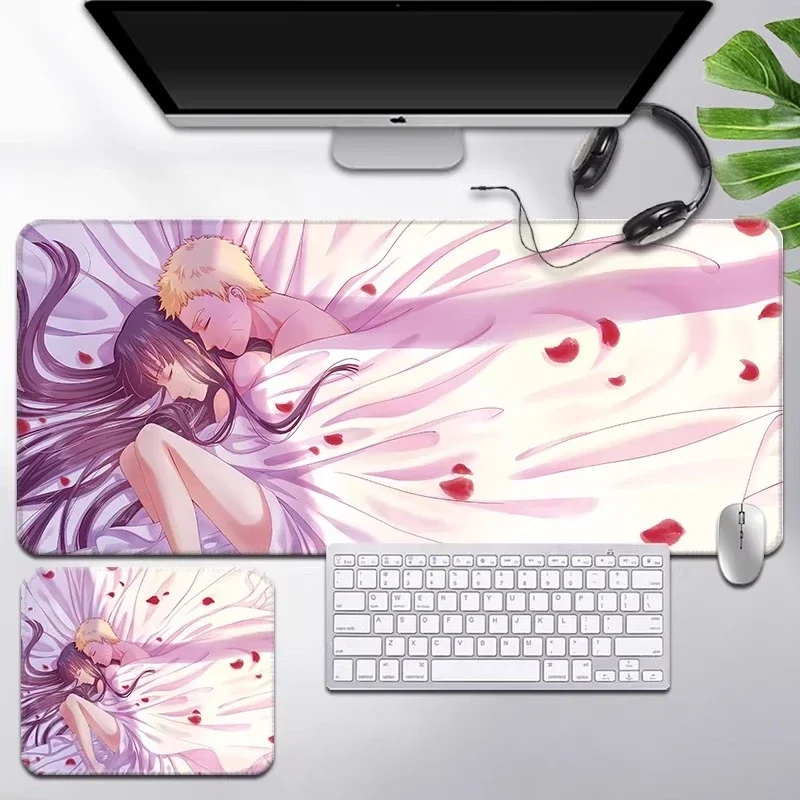 Boys Cartoon Anime Hinata Leather Mouse Pad Naruto Ninja Oversized Gaming Keyboard Office Desk Pad Anime Office Small Mouse Pad
