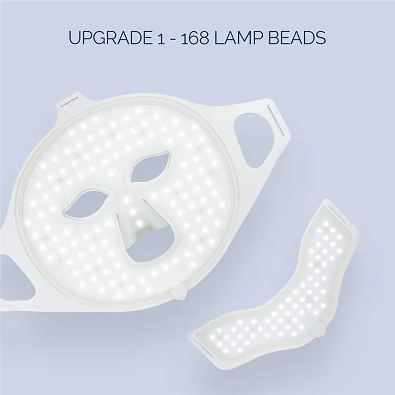 Máscara Facial LED de Silicona A84G, 7 Colores, Máscara de Belleza Fotónica, Blanqueamiento de la Piel, Rejuvenecimiento de la Piel, Máscara Facial