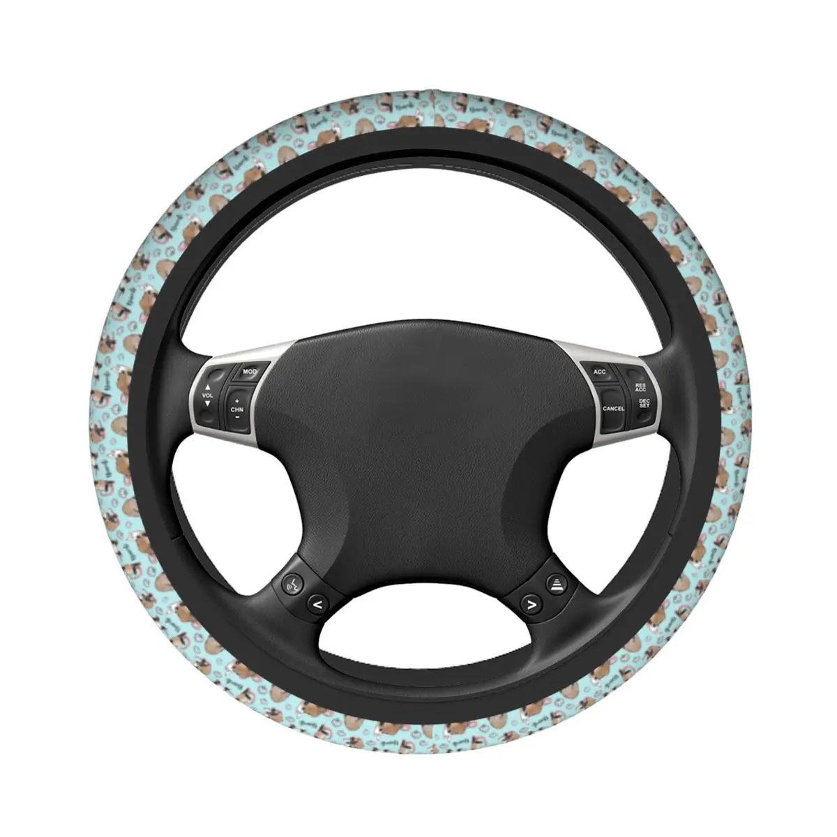 Car Steering Wheel Cover Opossum Possum Yoga Postures Soft Animal Braid On The Steering Wheel Cover Auto Decoration Accessories