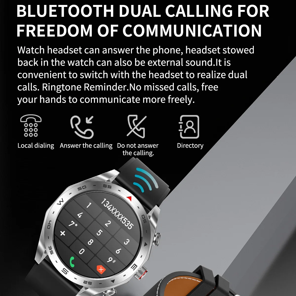 Bluetooth Headset Watch 2-in-1 Smart Watch 2024 NFC Bluetooth Call Health Monitor Activity Tracking Smartwatch For Android Apple