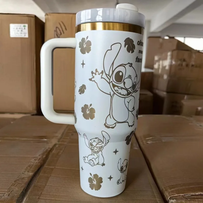

Cute Stitch 1180ml 40oz Stainless Steel Vacuum Insulated Coffee Cup For Car Sports And Outdoor Travel 304 Stainless Steel