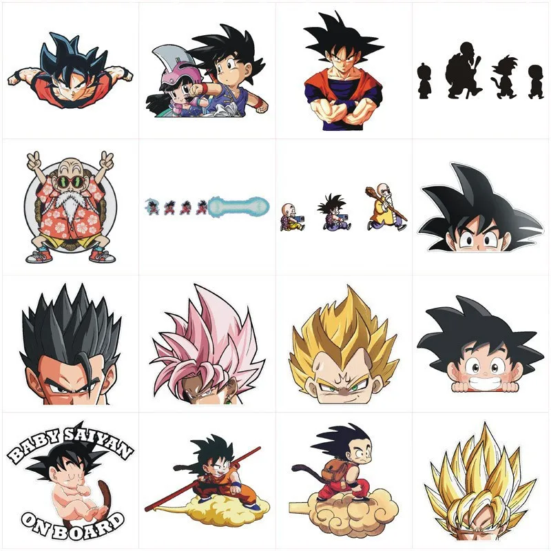 Anime DRAGON BALL Reflective Car Sticker Vinyl Decal for Auto Motorcycle Body Decoration Scratch Cover