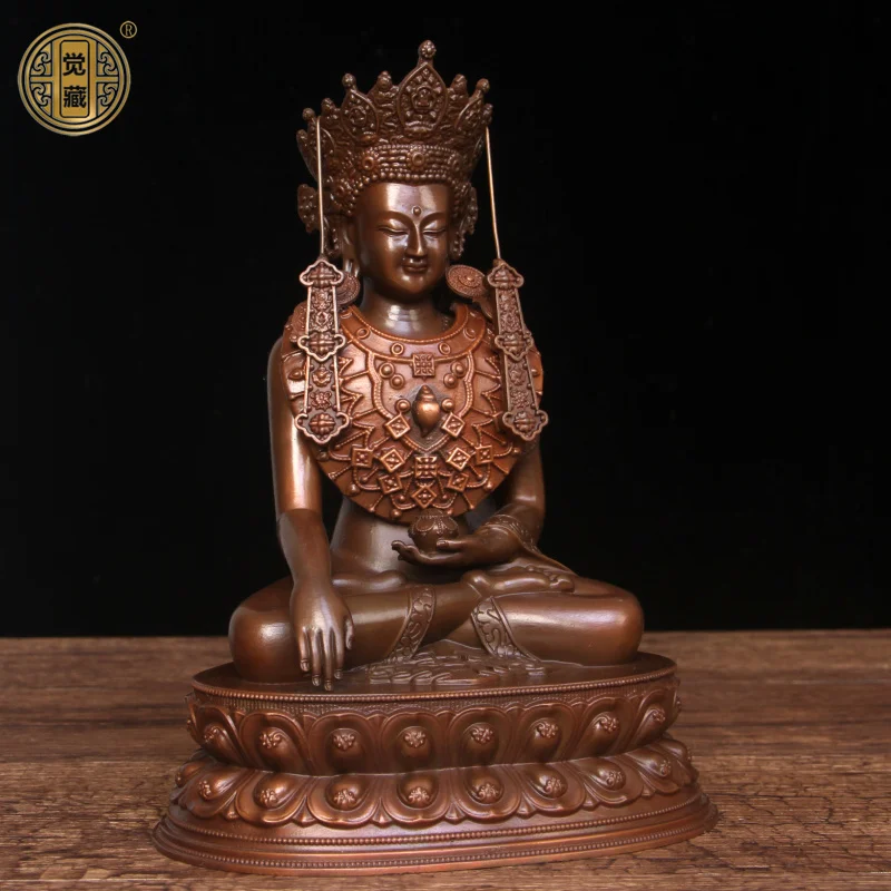 Copper Awakening Buddha Buddha Statue Ornament Tibetan Tantra Home Living Room Temple Worship, Crafts Ornament