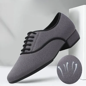 Lateinische Tanzschuhe in quadratischen Leinwand für Männer, weiche Schuhe des modernen Tanzes 12 Hauptverkäufe Rafarillo Social Shoe - №9
