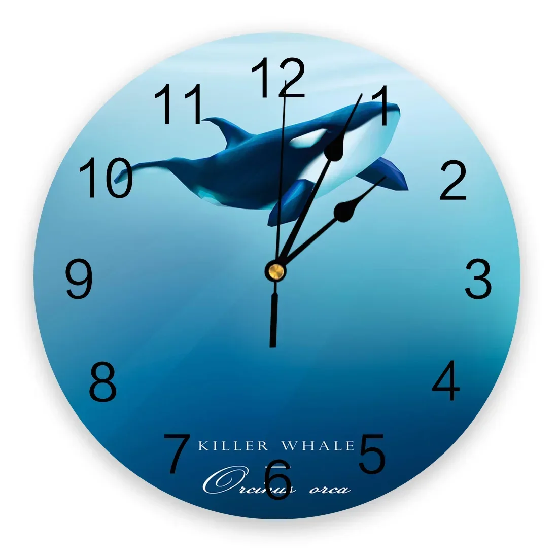 Orologio da parete creativo Orca Whale Ocean Blue Design moderno soggiorno camera da letto ufficio Cafe decorazione della casa orologio da parete di moda