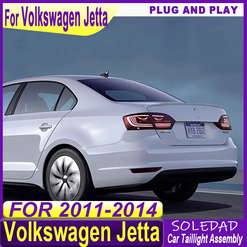 For VW Jetta 2011 2012 2013 2014 taillight Assembly Start Up Animation Sequential Turn Signal Plug and play Tail Light Assembly