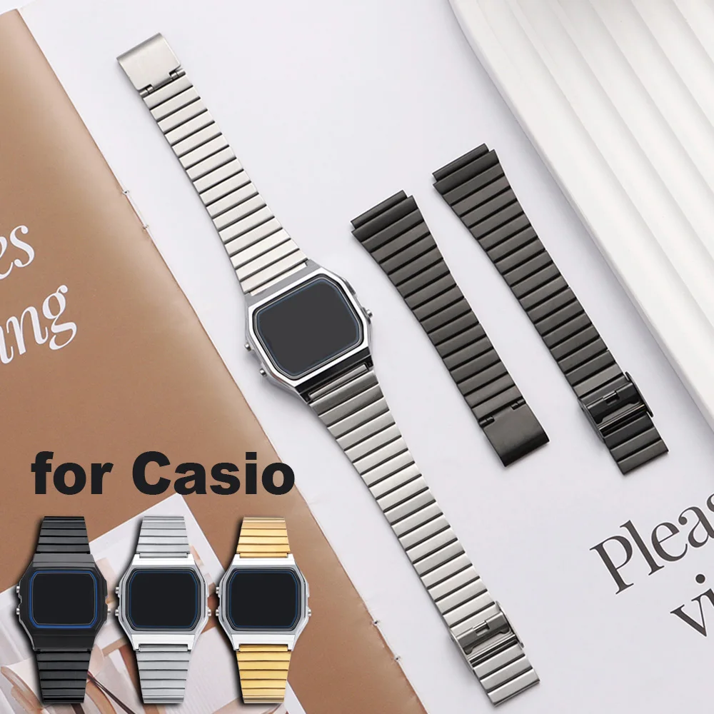 

18mm 20mm Ultra-thin Metal Bracelet for Casio Watch Stainless Steel Strap Women Men Universal Watch Band Replacement Accessories