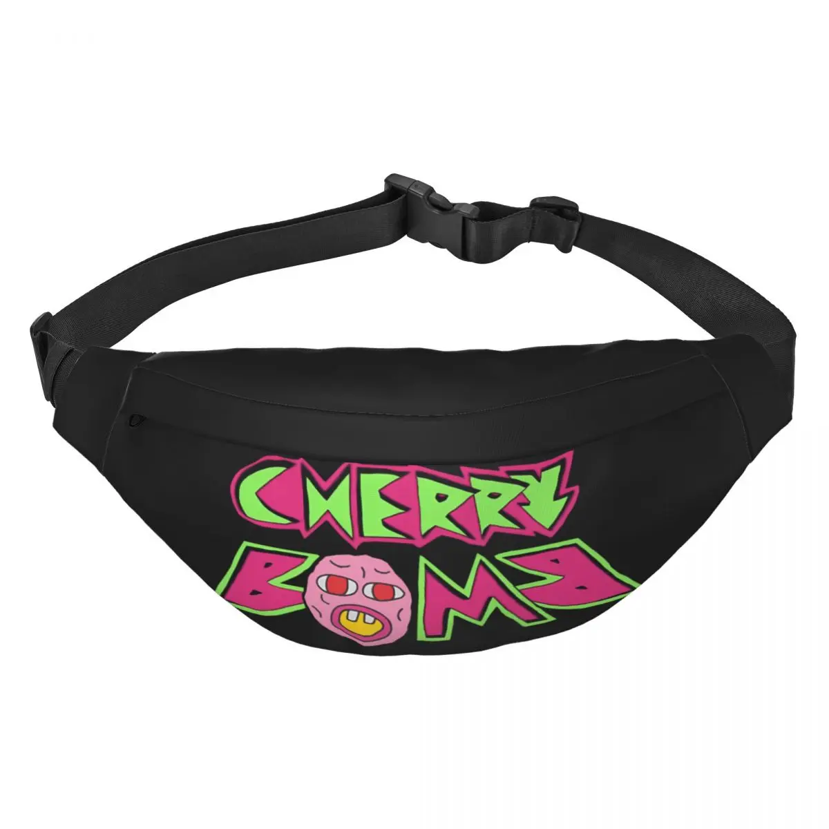 Cherry Bomb Unisex Waist Bag Multifunction Sling Crossbody Bags Chest Bags Short Trip Waist Pack