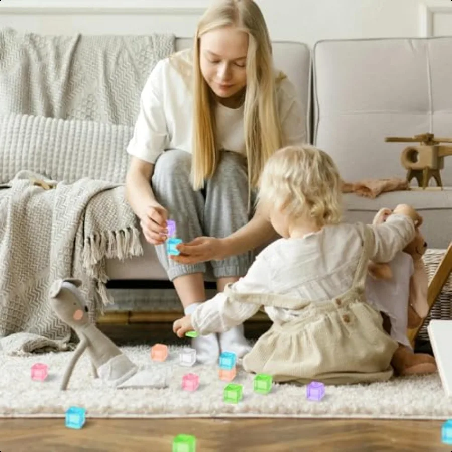 24 Stück Ice Fidget Str Balls Squeeze Sensory Toys Mini Squishy Fidget Toys für Erwachsene im Alter von 3 Jahren Angst Str Relief Perfekt für Par