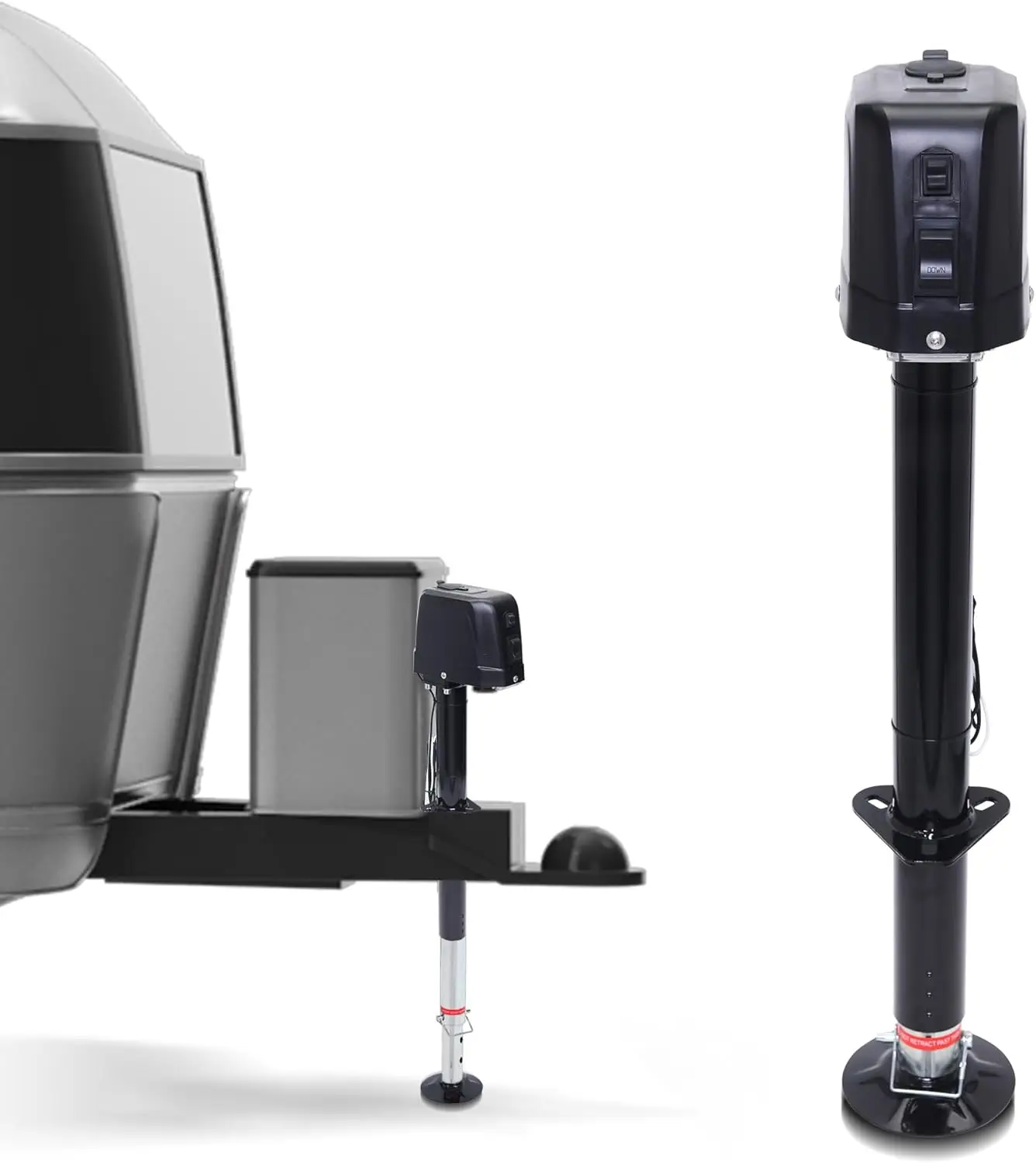 Cric de remorque électrique 3500lbs, cric de langue électrique à cadre en A pour le levage de camping-car utilitaire de voyage, cric de remorque