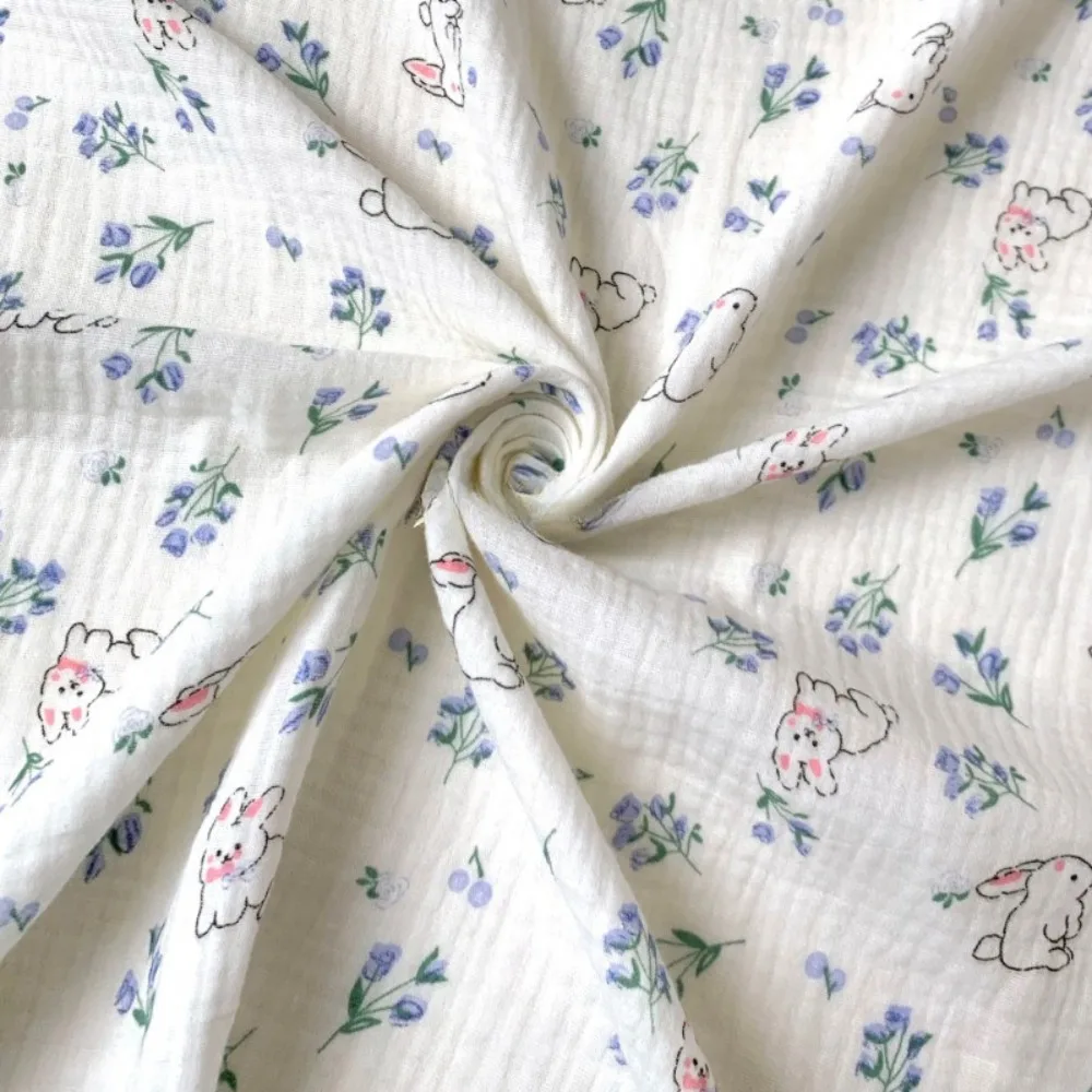 Cotton Cartoon rabbit pattern Fabrics Breathable & Durable Sewing clothes, dresses, shirts and handicrafts, 200*140CM 원단 algodon