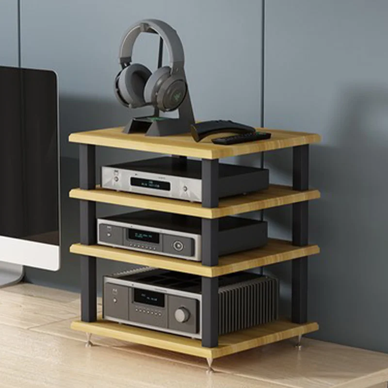 35X40CM Lautsprecherständer 2-4 Schichten Audio Rack 20KG/Tier LBE Amp Ständer Stahlrahmen Lagerschrank für Verstärker Soundbox DJ DVD