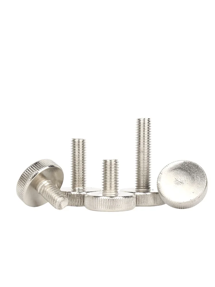 Weiyi M3 M4 M5 M6 M8 Vernickelte Kohlenstoffstahl GB835 Gerändelte Flache Handspannschraube für Vorhangfassaden und Glasverriegelungen – Detail 2