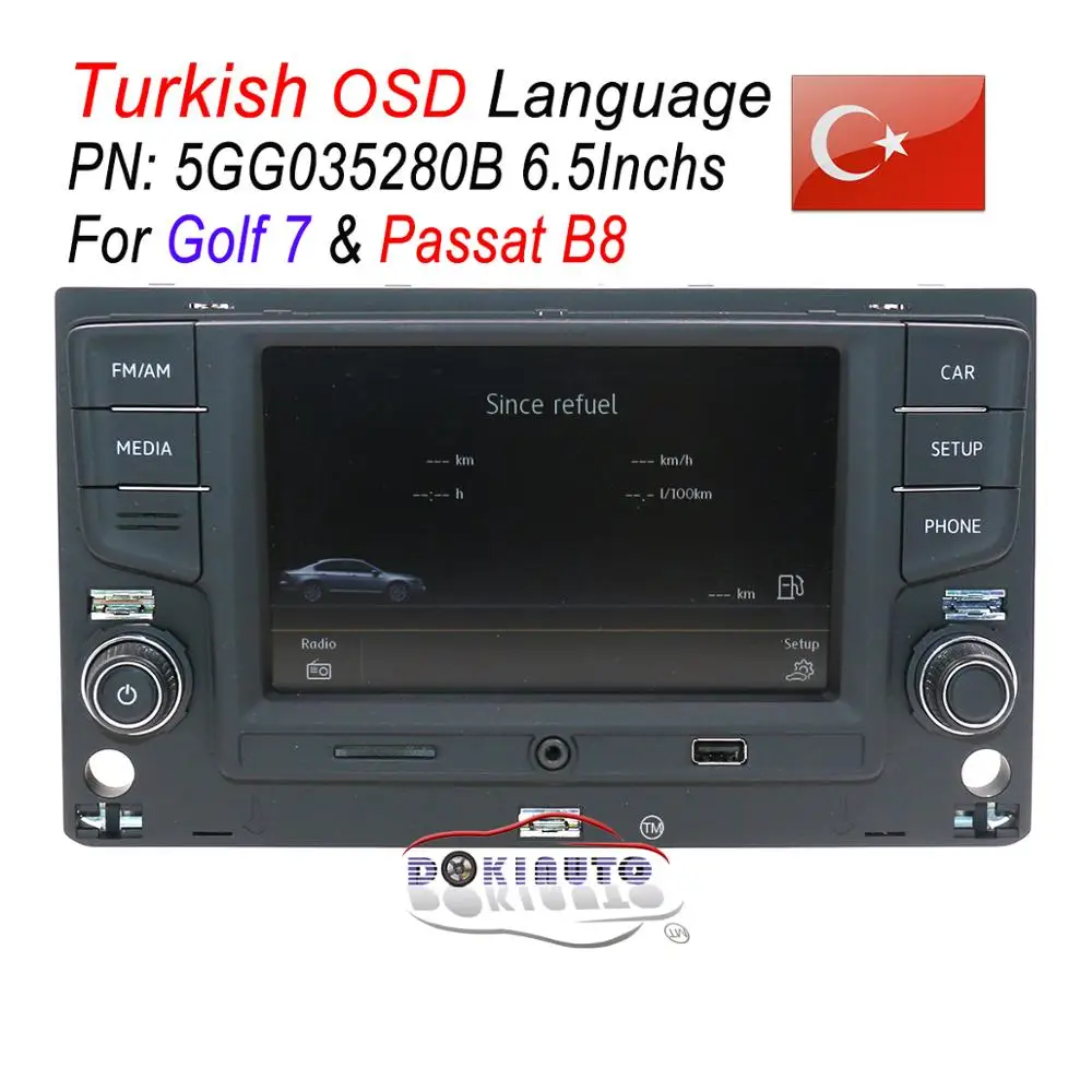 

Turkish OSD 6.5 " MIB Radio System Support MirrorLink Bluetooth-compatible Desay 5GG035280B For VW Golf 7 MK7 VII Passat B8