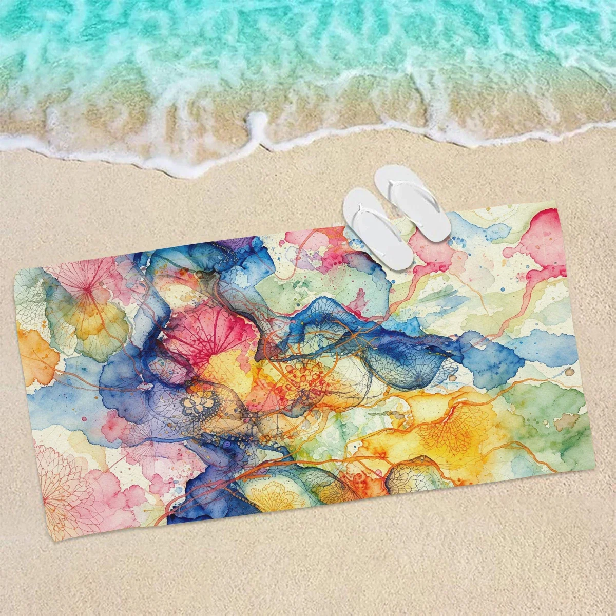 Multi-functional Polyester Beach Towel - Ideal for Swimming, Fitness, Camping, Yoga, Travel and Beach Activities
