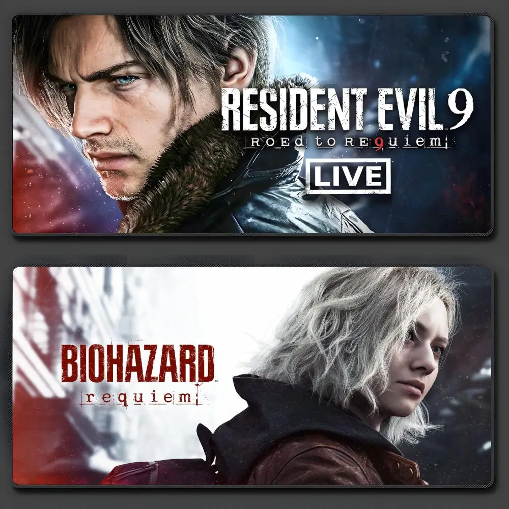 New Game Resident Evil Requiem Mouse Pad Large Anti-Slip Rubber Gaming MousePad Durable Desk Pad Thick Seam Edge Suitable For Of