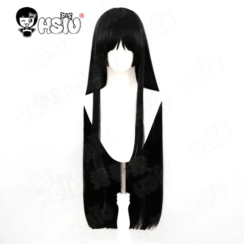 Akiyama Mio Cosplay Wig HSIU 80cm Black Long hair Heat Resistant Synthetic Wig+Wig cap Anime K-ON！Akiyama Mio Cosplay Wig