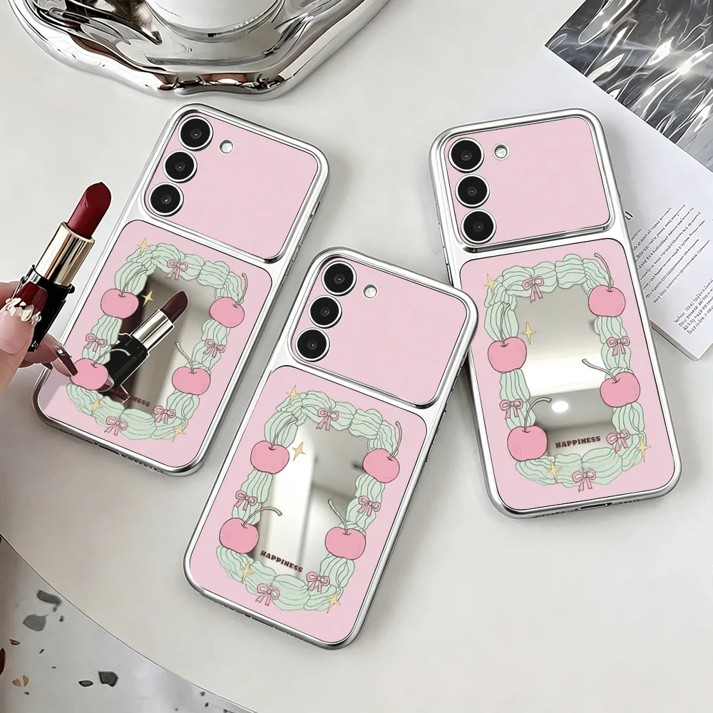 Make Up Mirror Phone Case For Samsung S26 Ultra S25 FE A57 5G A56 A55 A16 A54  A17 A53 A37 A36 A35 S24 S23  A07 A06 Cover Bumper - view 6