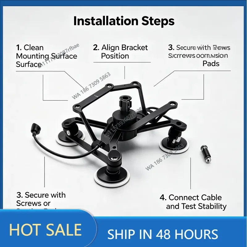 M350 RTK Single Three-axis Gimbal Assembly, Upper & Lower Mounting Brackets, Camera Fixing Parts and Mounting Support Frame